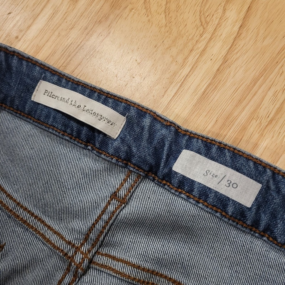 Pilcro & The Letterpress Anthropologie Jeans Embroidered Embellishments Cuff 30 - Picture 6 of 10